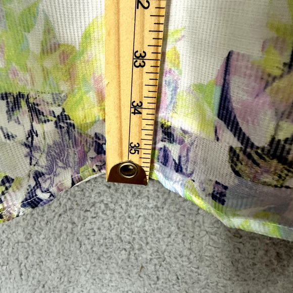 BCBGeneration Shift Dress Womens Large Floral Abstract Sleeveless Boho Y2K - Picture 4 of 7